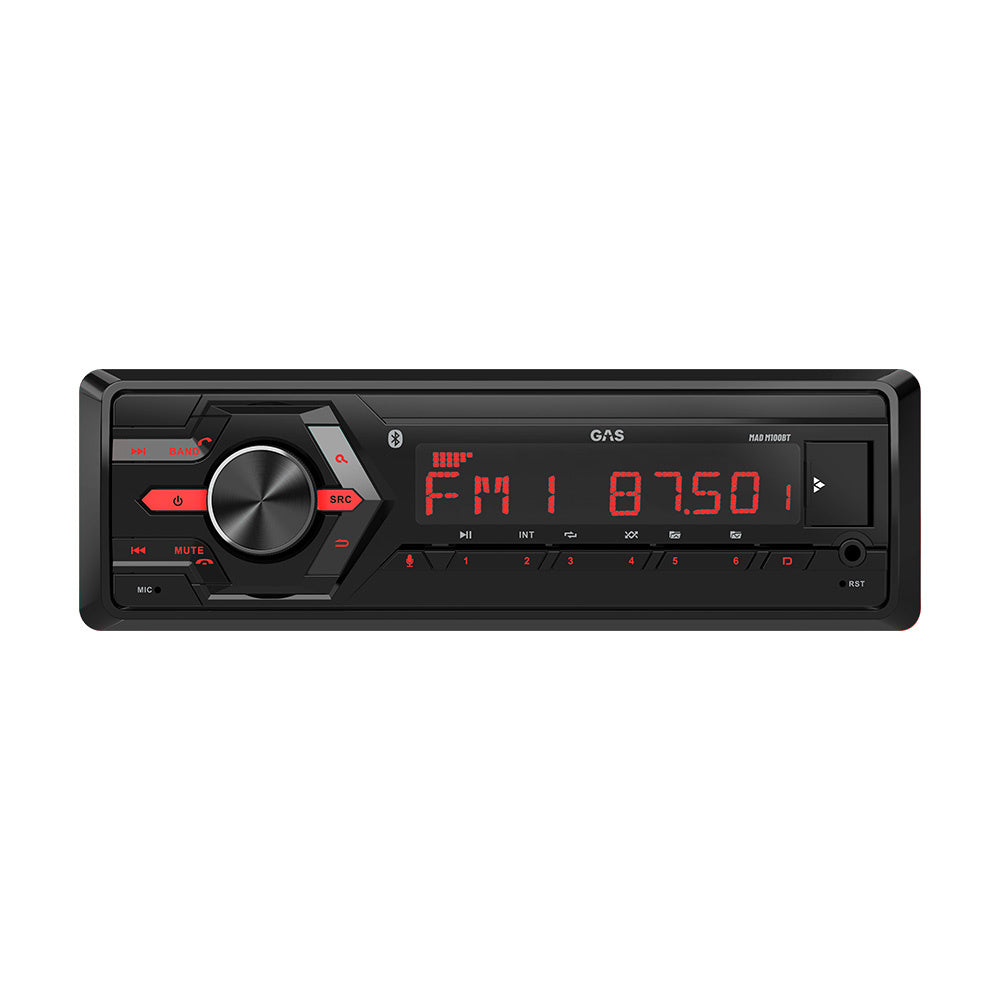 GAS MAD M100-BT, bilstereo med Bluetooth, AUX, USB och 2 par lågnivå