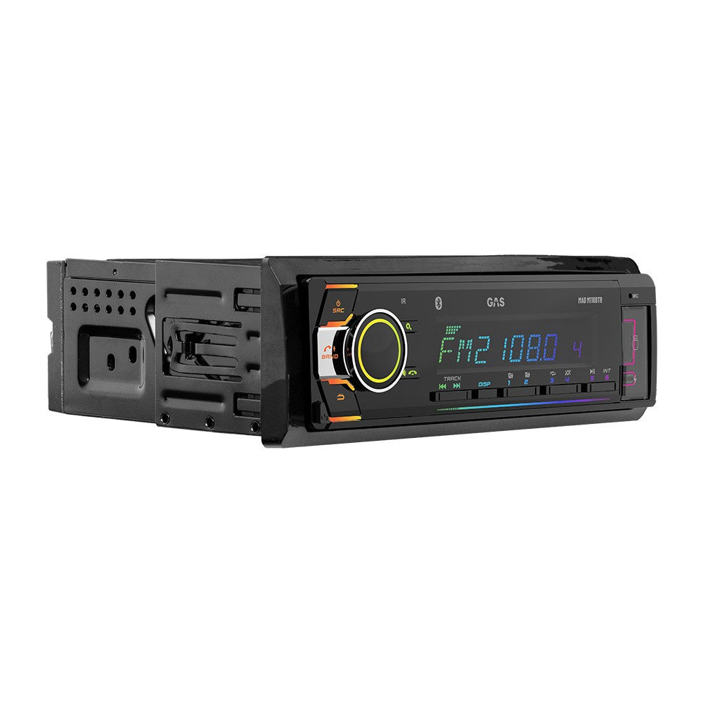 GAS MAD M110-BTR, bilstereo med Bluetooth 5.3, AUX, USB-C & 2 par lågnivå
