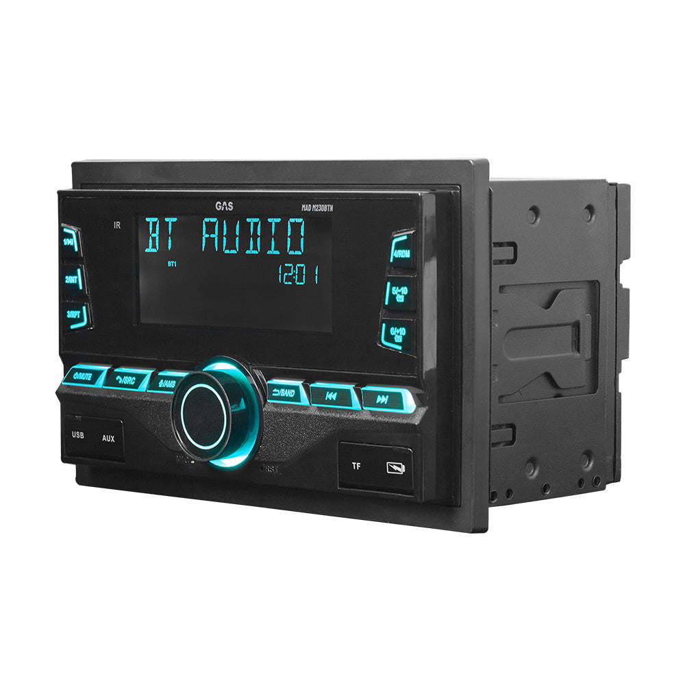 GAS MAD M230-BTN dubbel-DIN med Bluetooth, DSP och 3 par lågnivå
