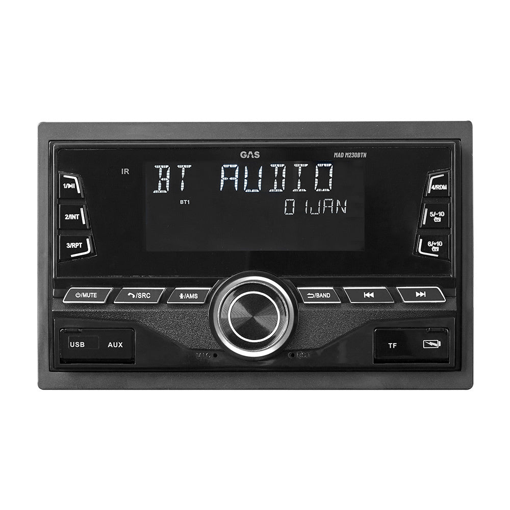 GAS MAD M230-BTN dubbel-DIN med Bluetooth, DSP och 3 par lågnivå