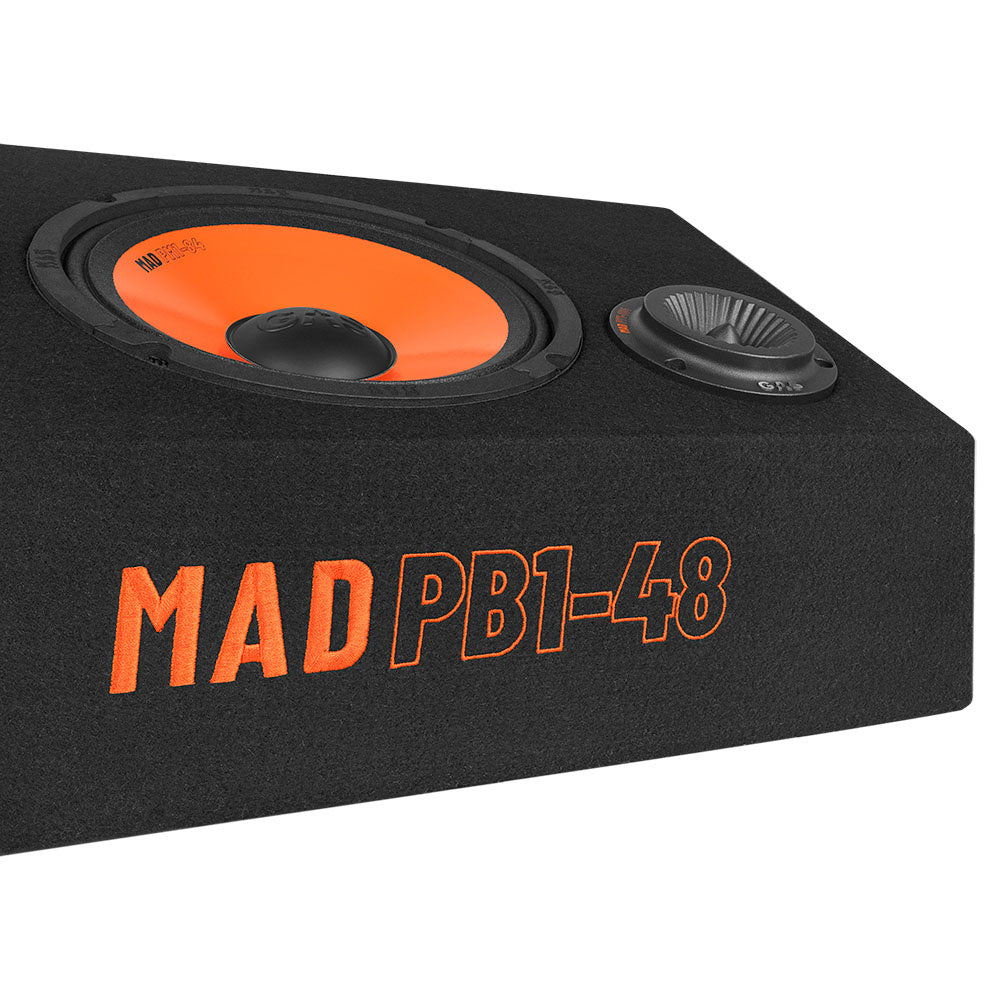 GAS MAD PB1-48, 8" midbasar i färdigmonterad raggarplanka