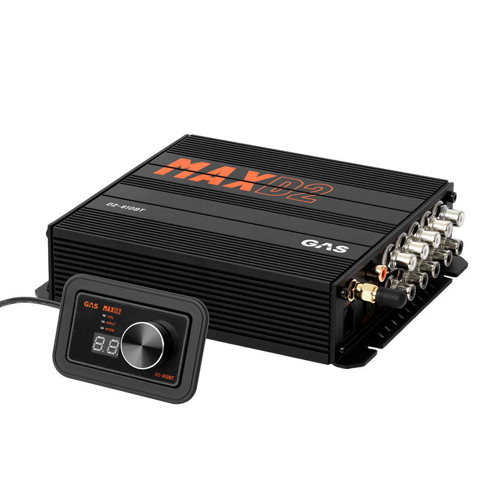 GAS MAX D2-610BT, 10-kanalig DSP med Bluetooth