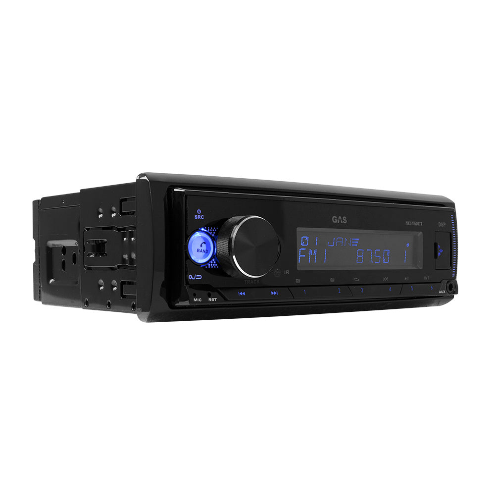 GAS MAX M140-BTX bilstereo med Bluetooth, 32-bit DSP och 3 par (4V) lågnivå