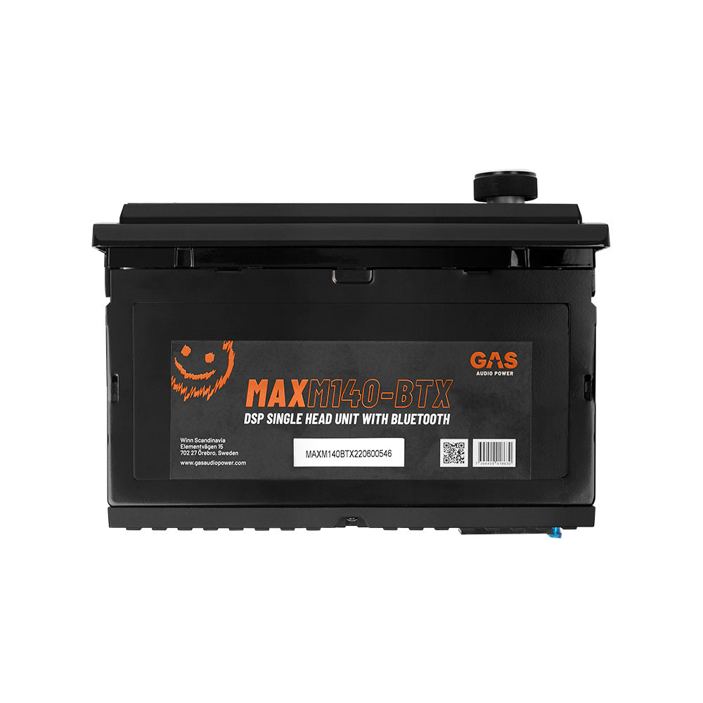 GAS MAX M140-BTX bilstereo med Bluetooth, 32-bit DSP och 3 par (4V) lågnivå