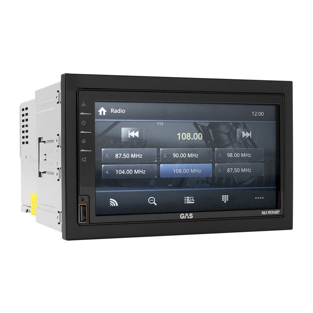 GAS MAX MV240-BT, bilstereo med Apple CarPlay, Bluetooth, handsfree och mer, returexemplar