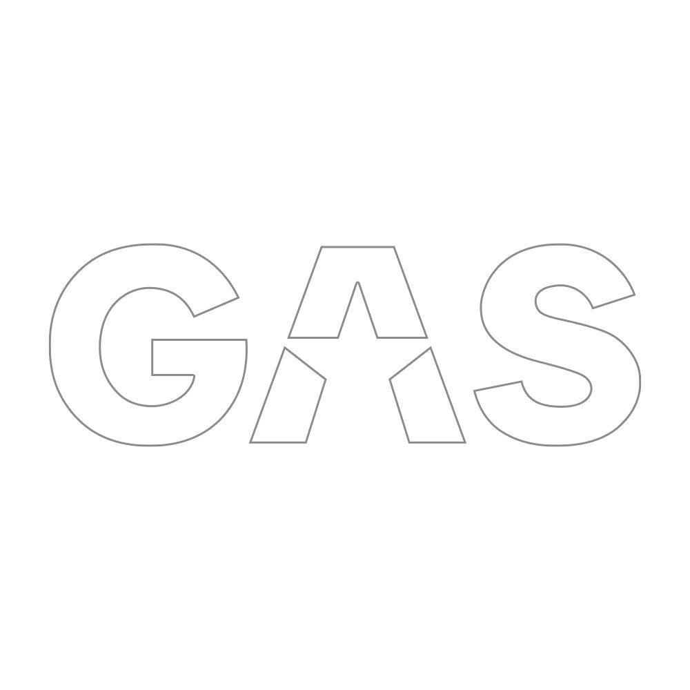 GAS-klistermärke 45x15.5cm, vit