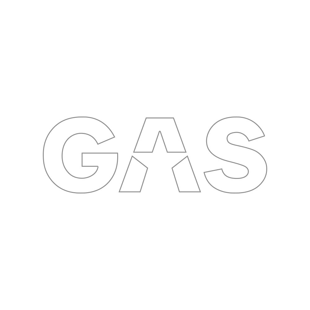 GAS-klistermärke 23x8cm, vit