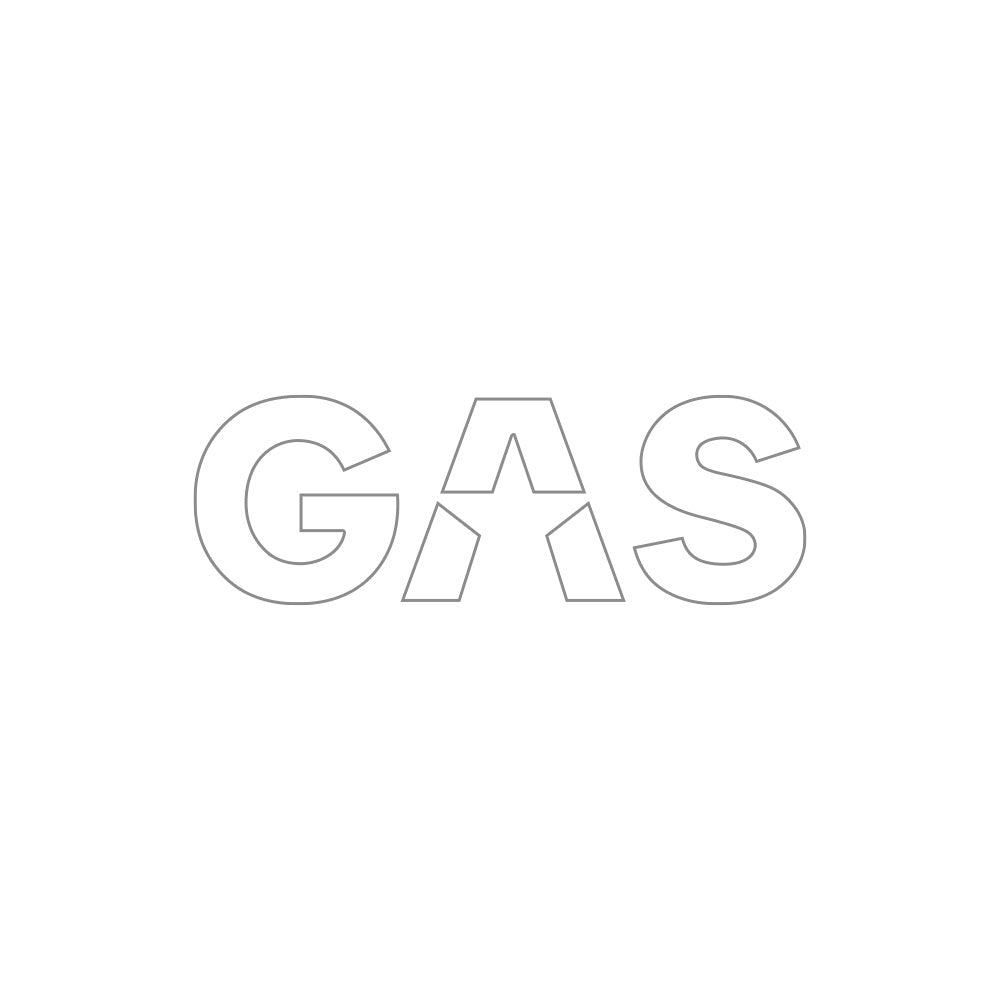 GAS-klistermärke 16x5.5cm, vit