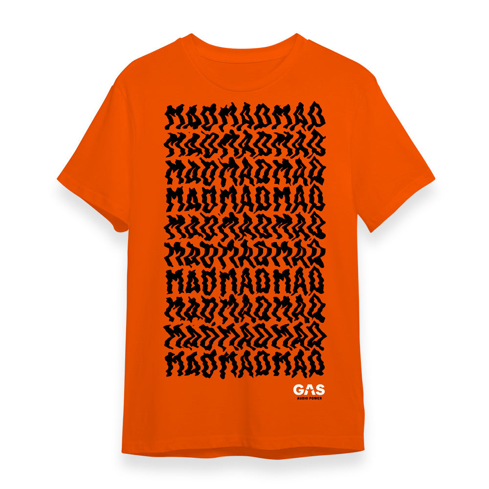 Orange GAS MAD T-shirt, small