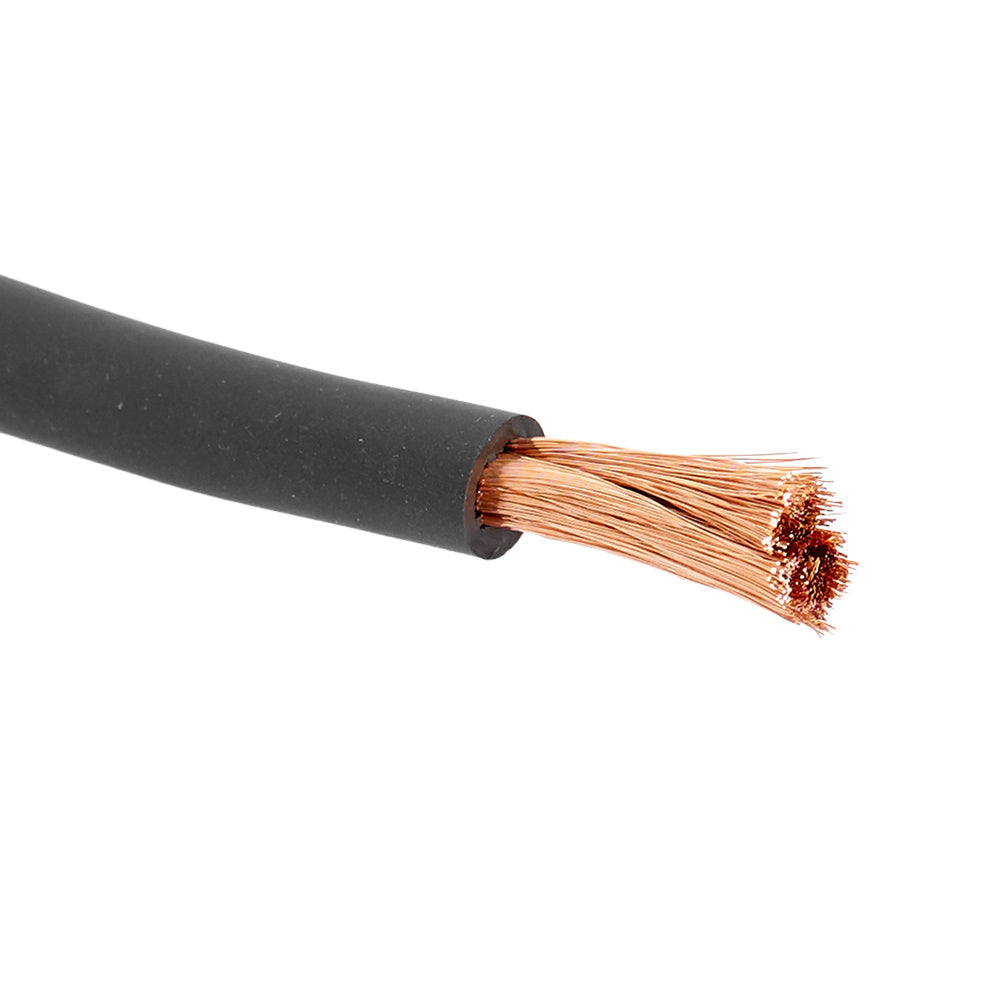 GAS MAX svart 10mm² OFC-strömkabel, 2 meter