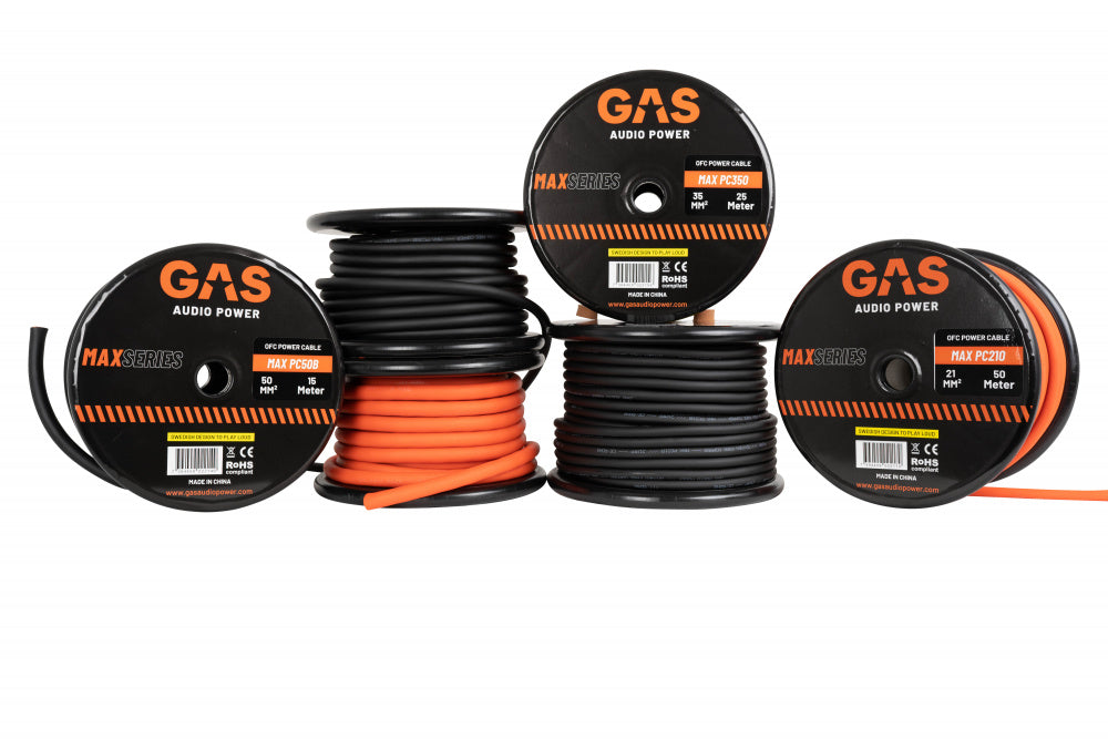 GAS MAX orange 35mm² OFC-strömkabel, pris per meter