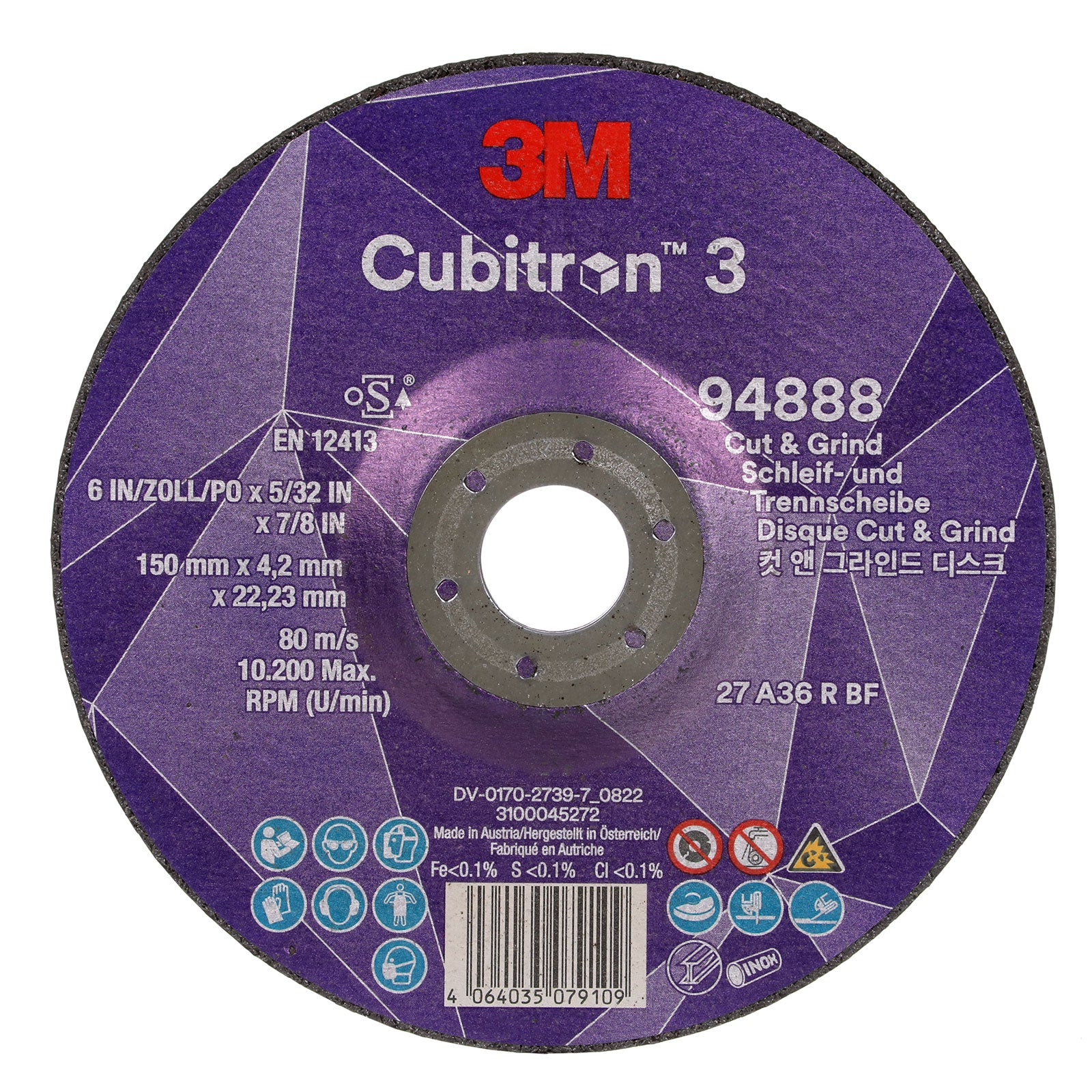 Kapskiva Cubitron 3, 150 mm
