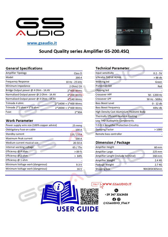 Gs Audio 200.4SQ