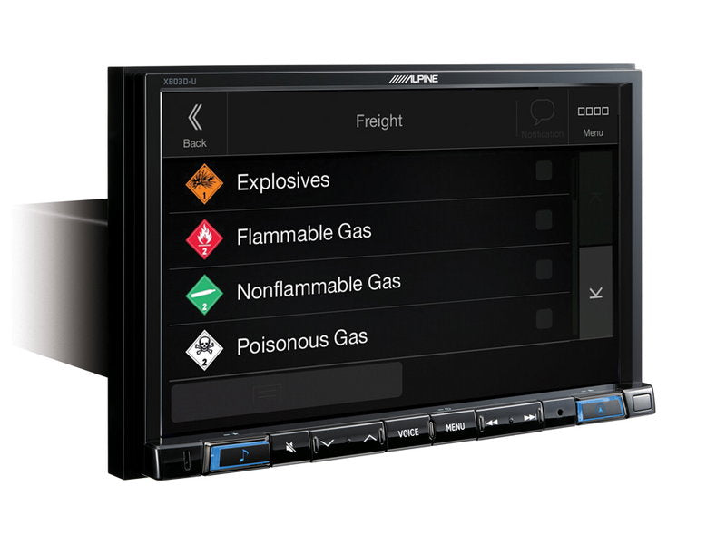 ALPINE X803DC-U TRUCKING DATABASE