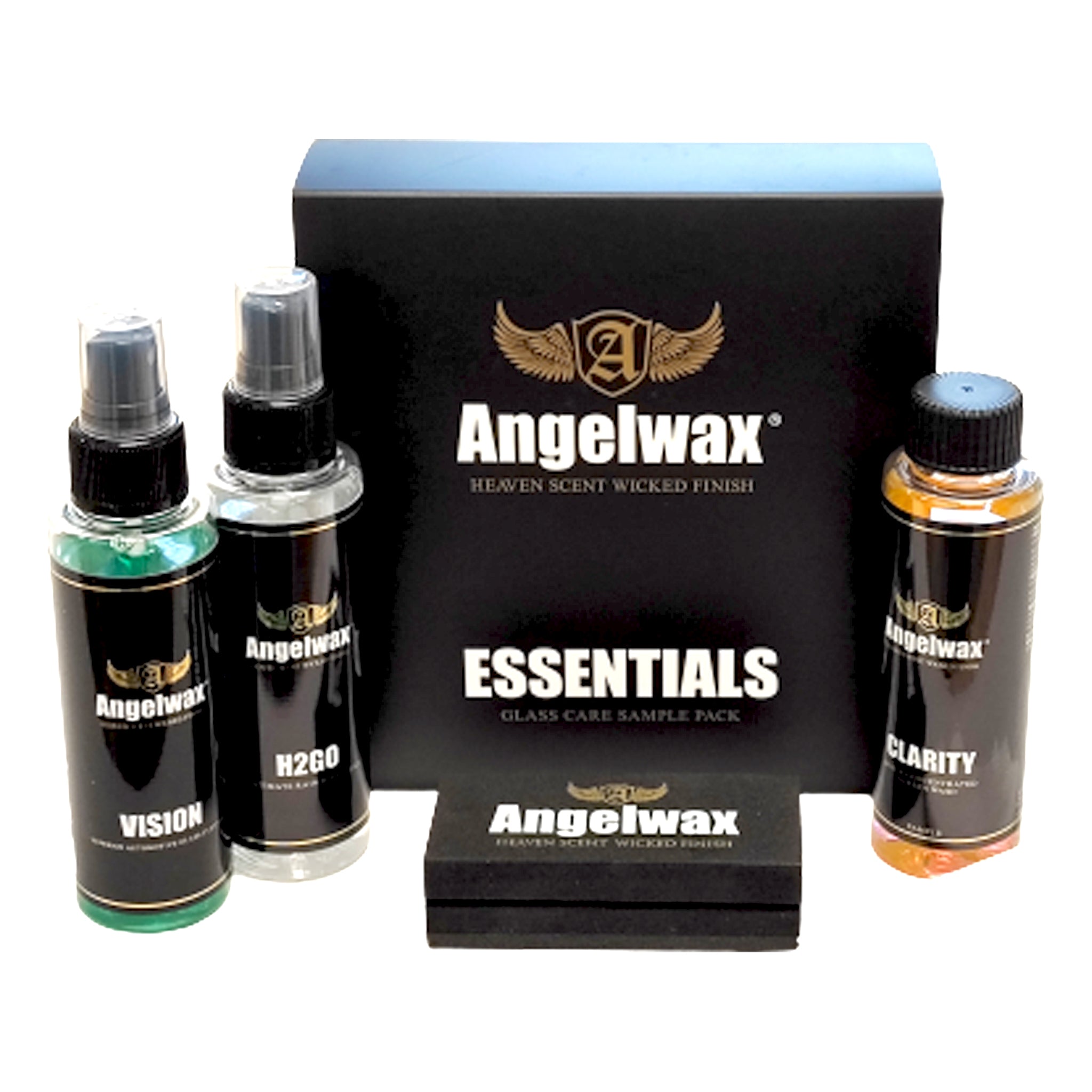 sample kit med olika produkter från Angelwax