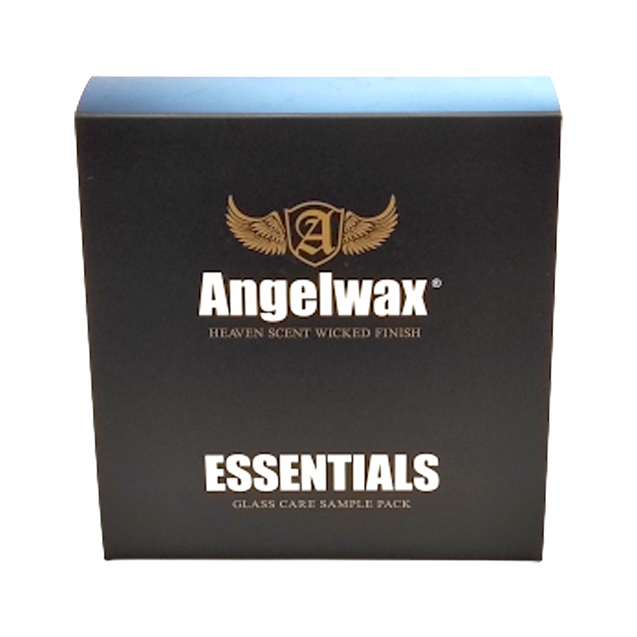 sample kit med olika produkter för fönster från Angelwax
