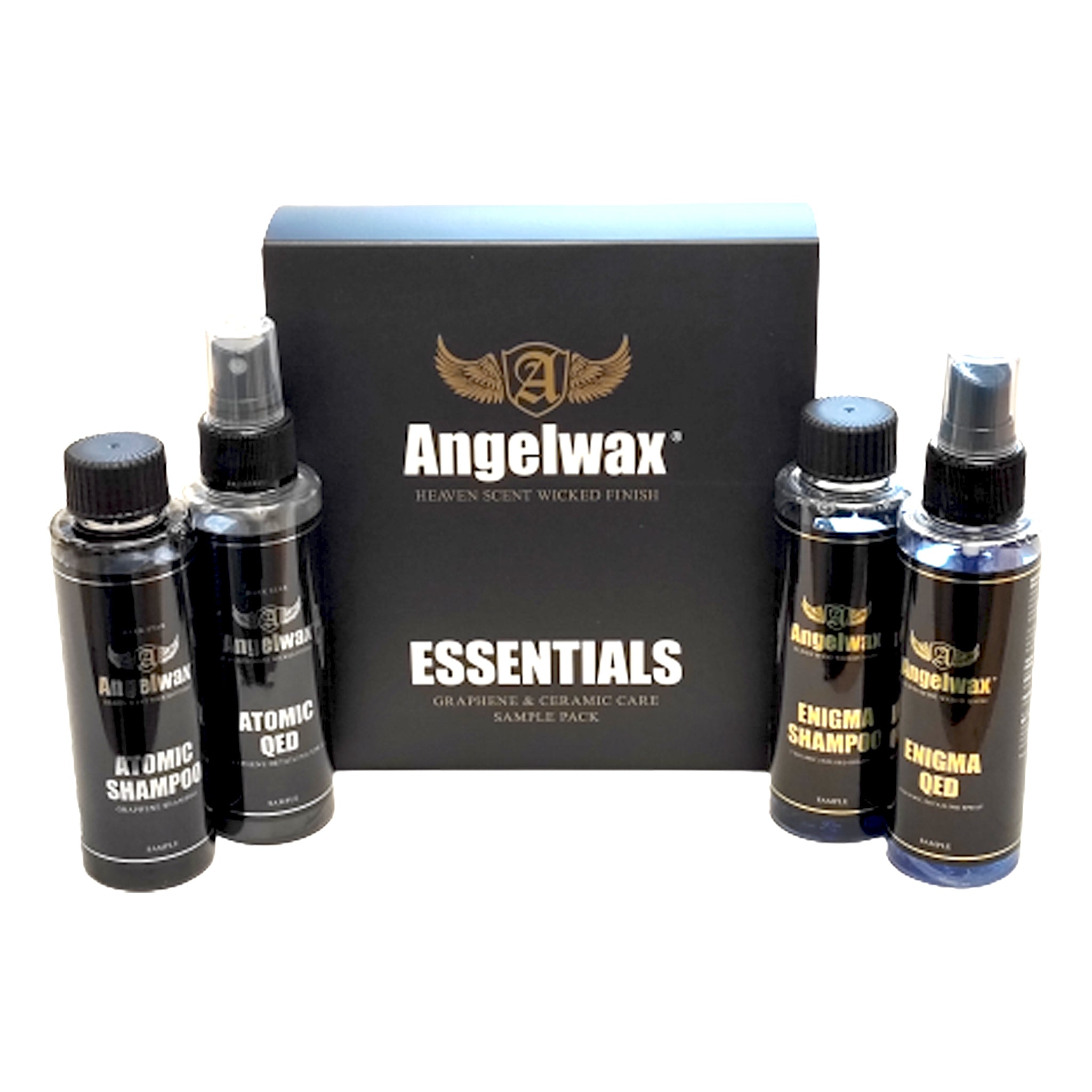 sample kit med olika grafen och keramiska produkter från Angelwax
