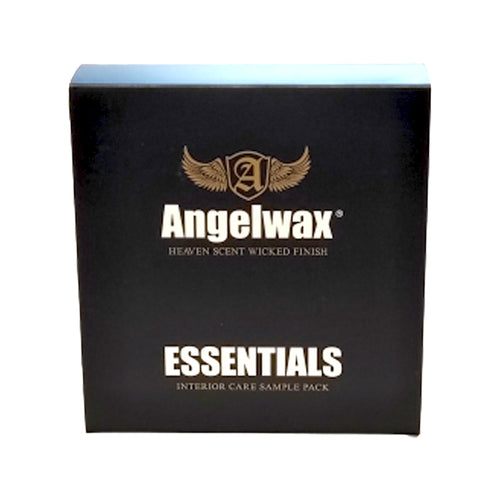 sample kit med olika interiör produkter från Angelwax
