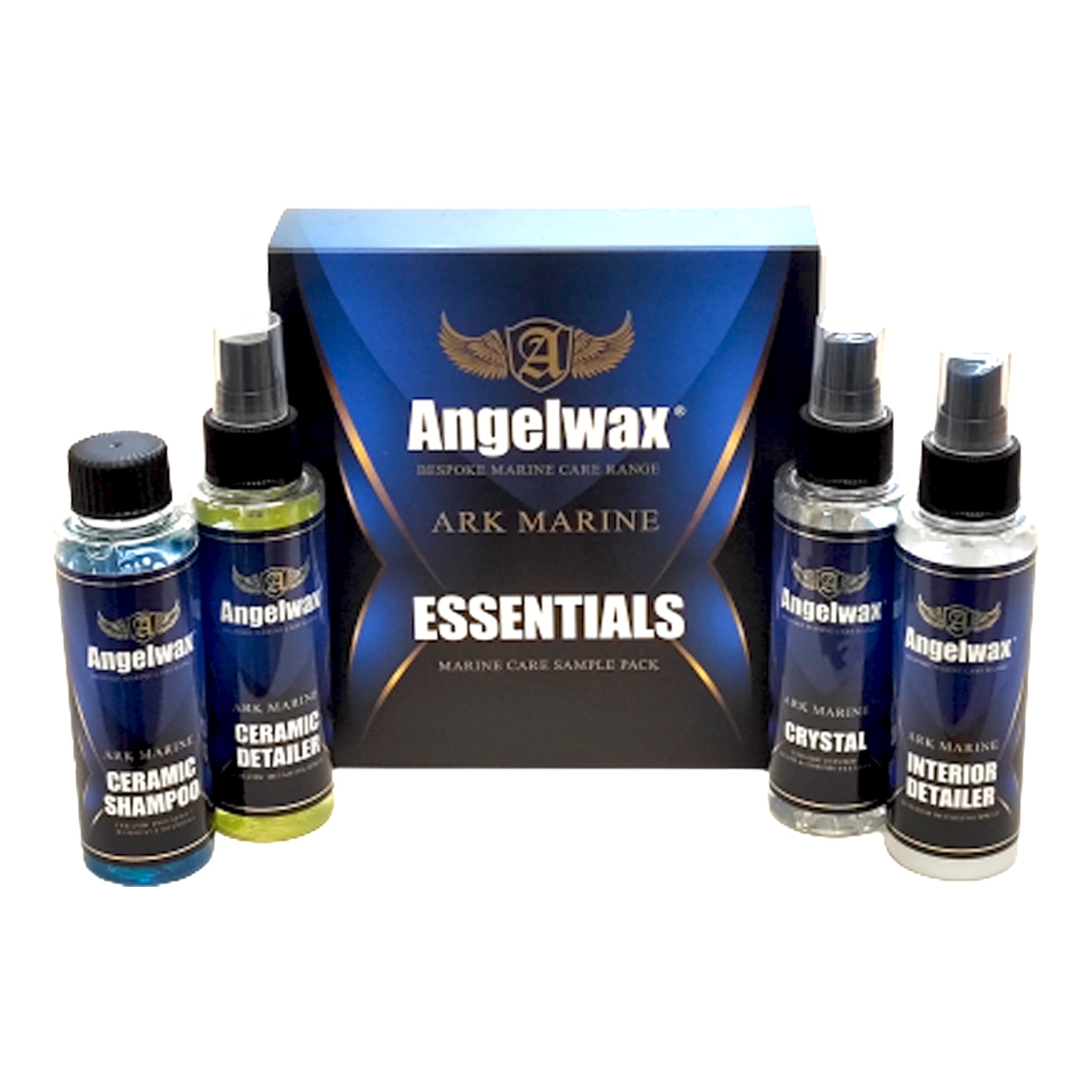 sample kit med olika marin produkter från Angelwax