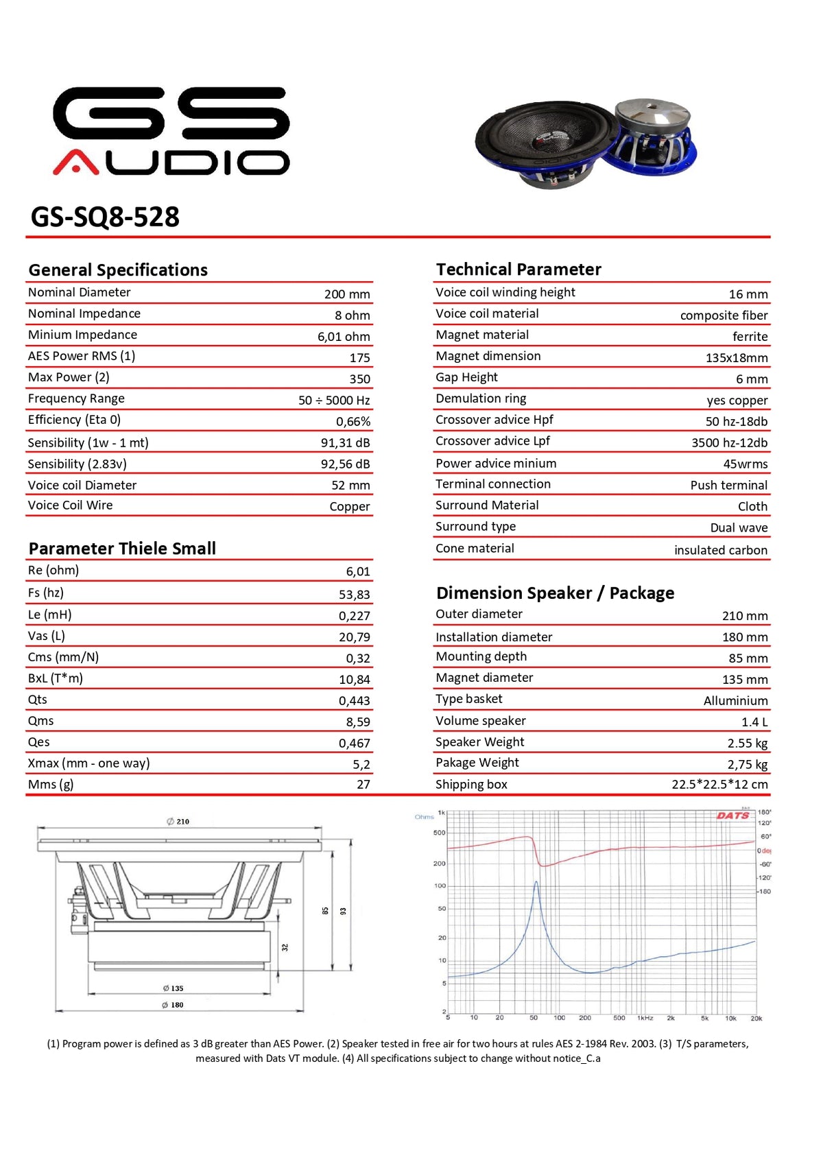 GS Audio SQ 8" v.2