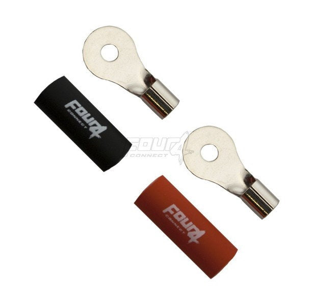 4Connect 4-690911 M4 ring kabelsko 10mm², 1x röd ja 1x svart