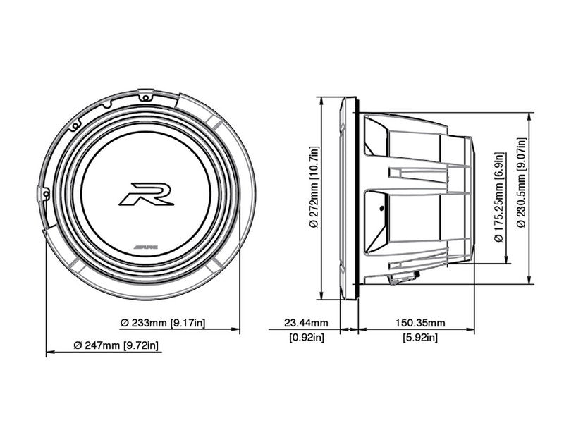 Alpine Type-R 10'' subwoofer (4 ohm + 4 ohm)