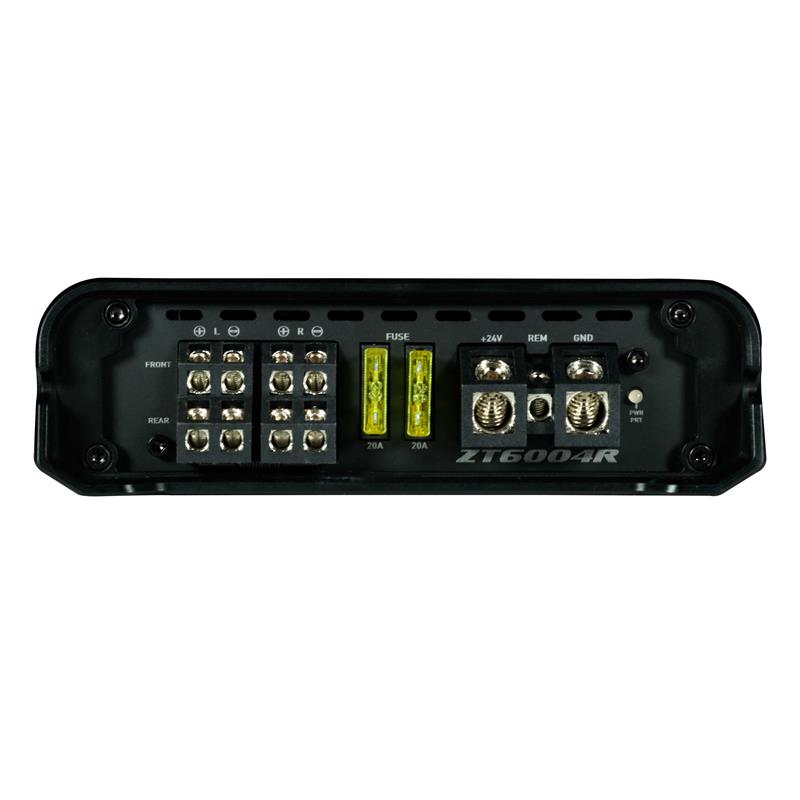 Phoenix Gold ZT6004R - 4-Channel 24Volt Class D Amplifier with gain control remote