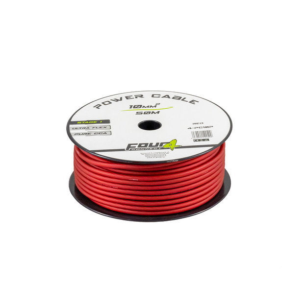 4Connect 4-PC10P strömkabel 10mm2 röd 50m