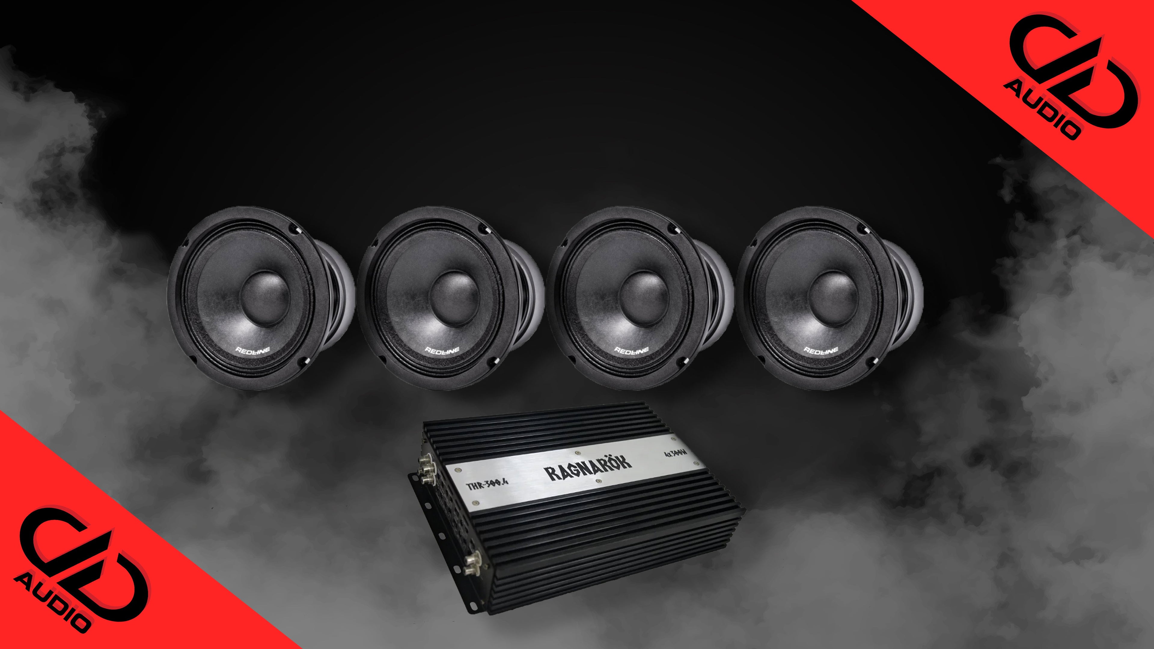 DD Audio Paket 4x6.5" Middar + THR 300.4