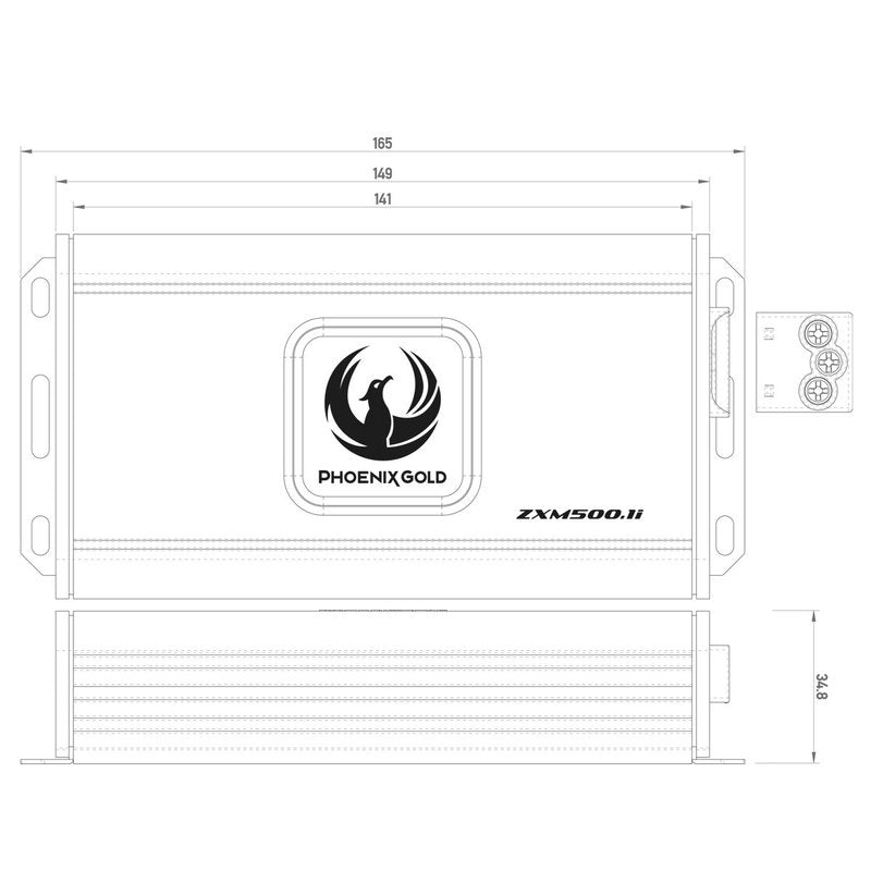 Phoenix Gold ZXM500.1i – Class-D Mono Mini Amplifier