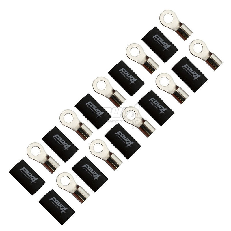 4Connect 4-690962 M8 Ring Kabelsko 20mm², 10x Svart