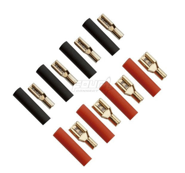 4Connect 4-690752 flat kabelsko 2.5mm2 - 2x2.8mm/2x4.8mm röd + 2x2.8mm/2x4.8mm svart