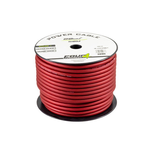 4Connect 4-PC20P strömkabel 20mm2 röd 50m