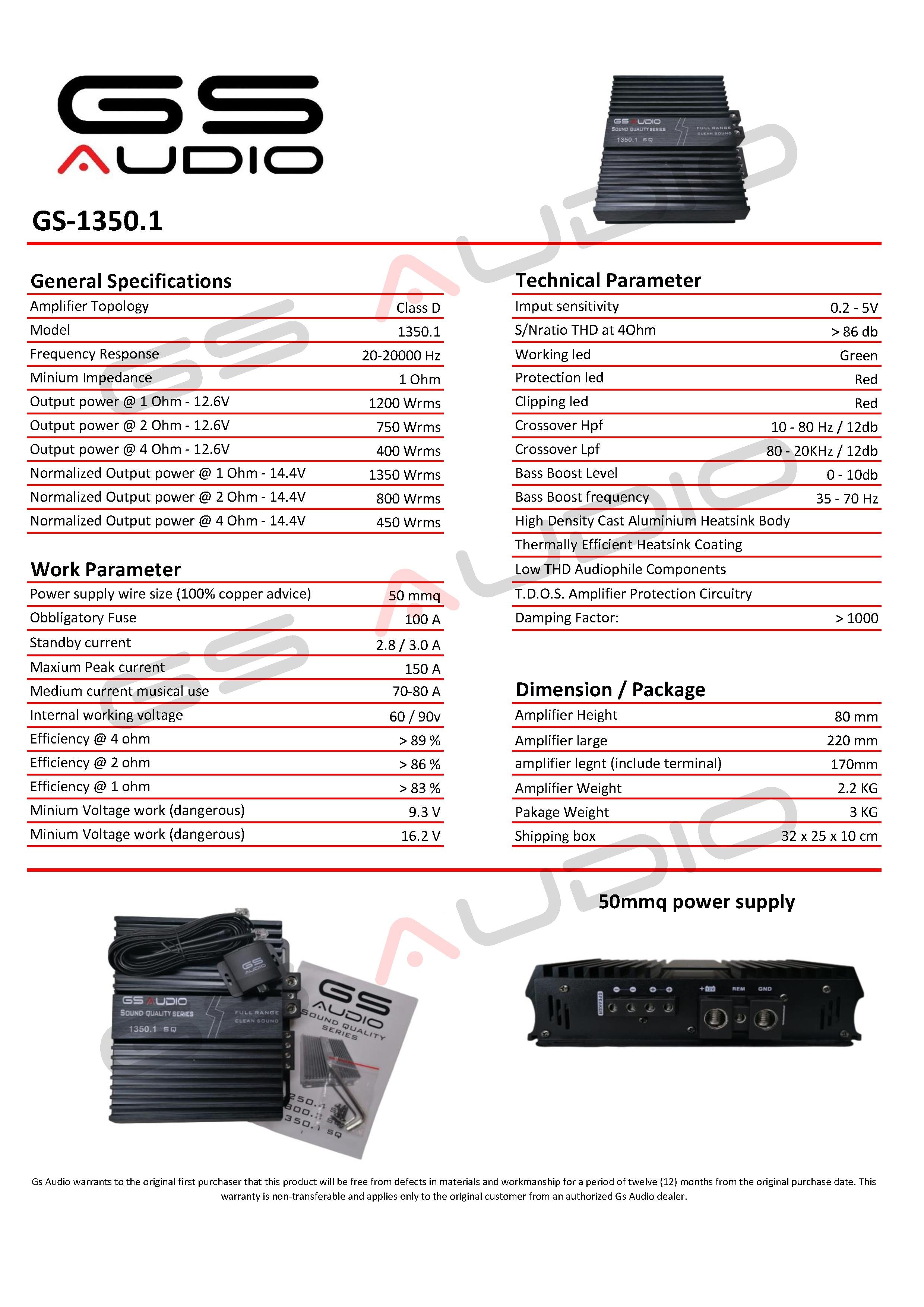 Gs Audio 1350.1SQ