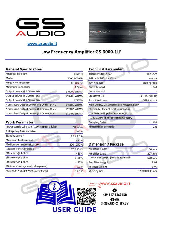 GS Audio 6000.1LF