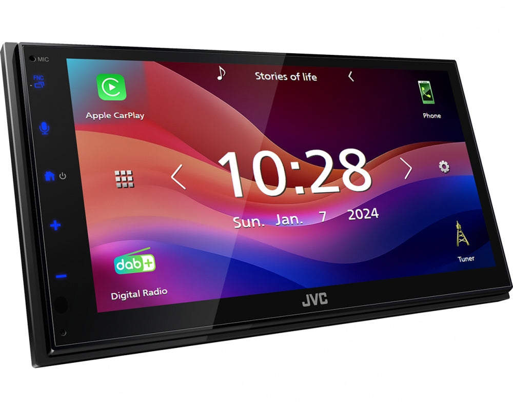 JL Audio 1x6.5 tums helhetspaket med JVC KW-M695DBW
