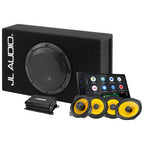 JL Audio 1x8 helhetspaket med JVC KW-M695DBW, helhetspaket