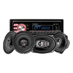 Bass Habit DMR10BT bilstereopaket med Rebel-högtalare