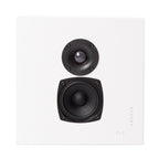 2-pack DLS Flatbox Mini on-wall högtalare, matt vit