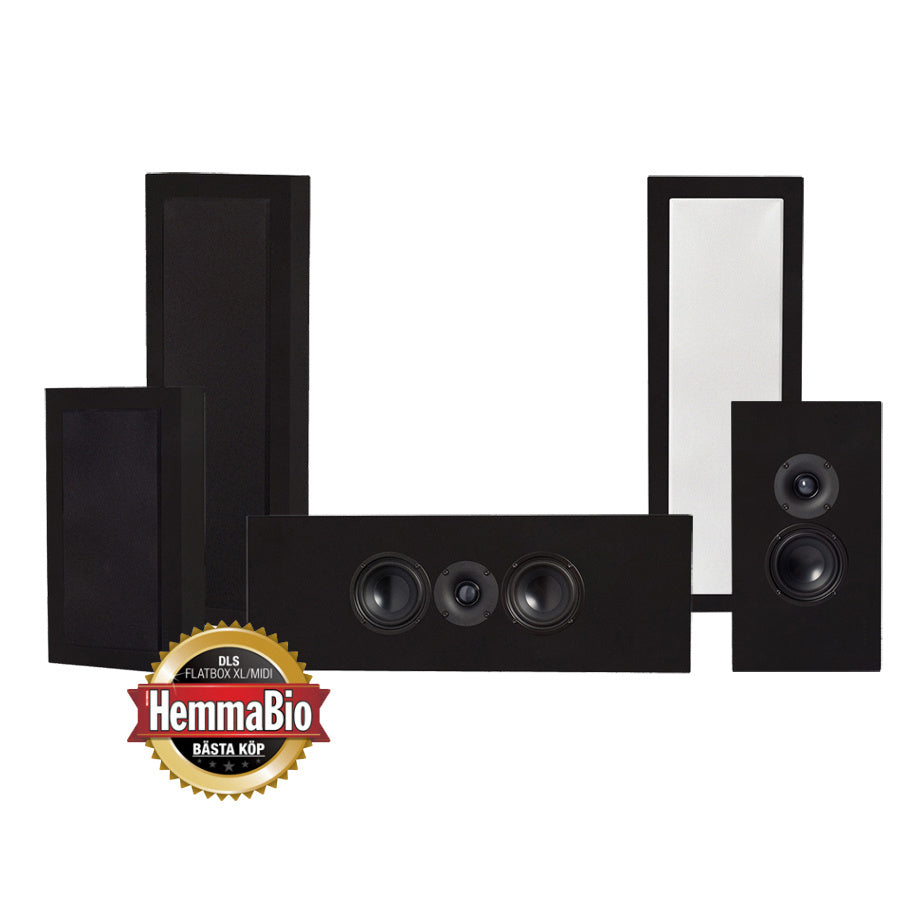 DLS Flatbox XL On-Wall 5.0 högtalarpaket, svart