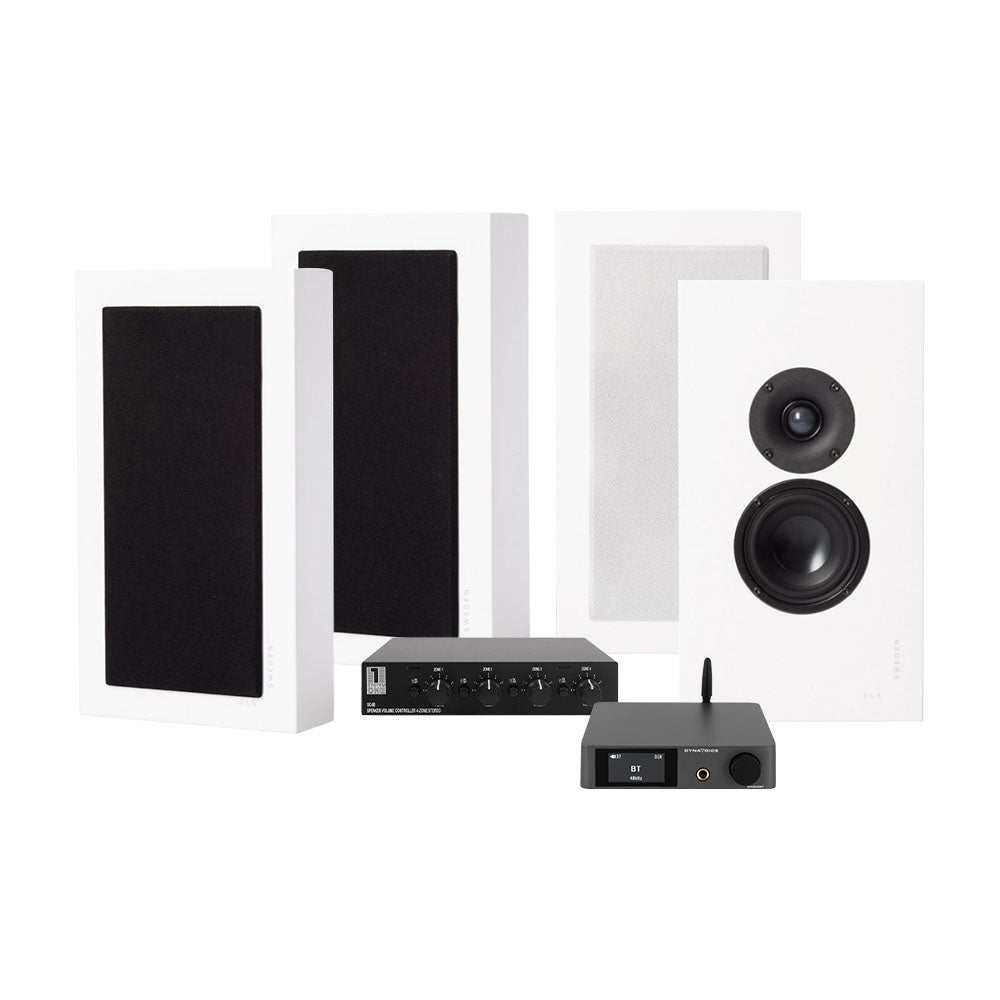 Dynavoice CA802BT, SC4B & 2 par mattvita DLS Flatbox Midi