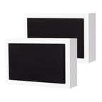 2-pack DLS Flatsub 8.2 vägghängningsbar aktiv subwoofer, mattvit