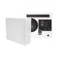 2-pack DLS Flatsub Midi vägghängningsbar aktiv subwoofer, mattvit