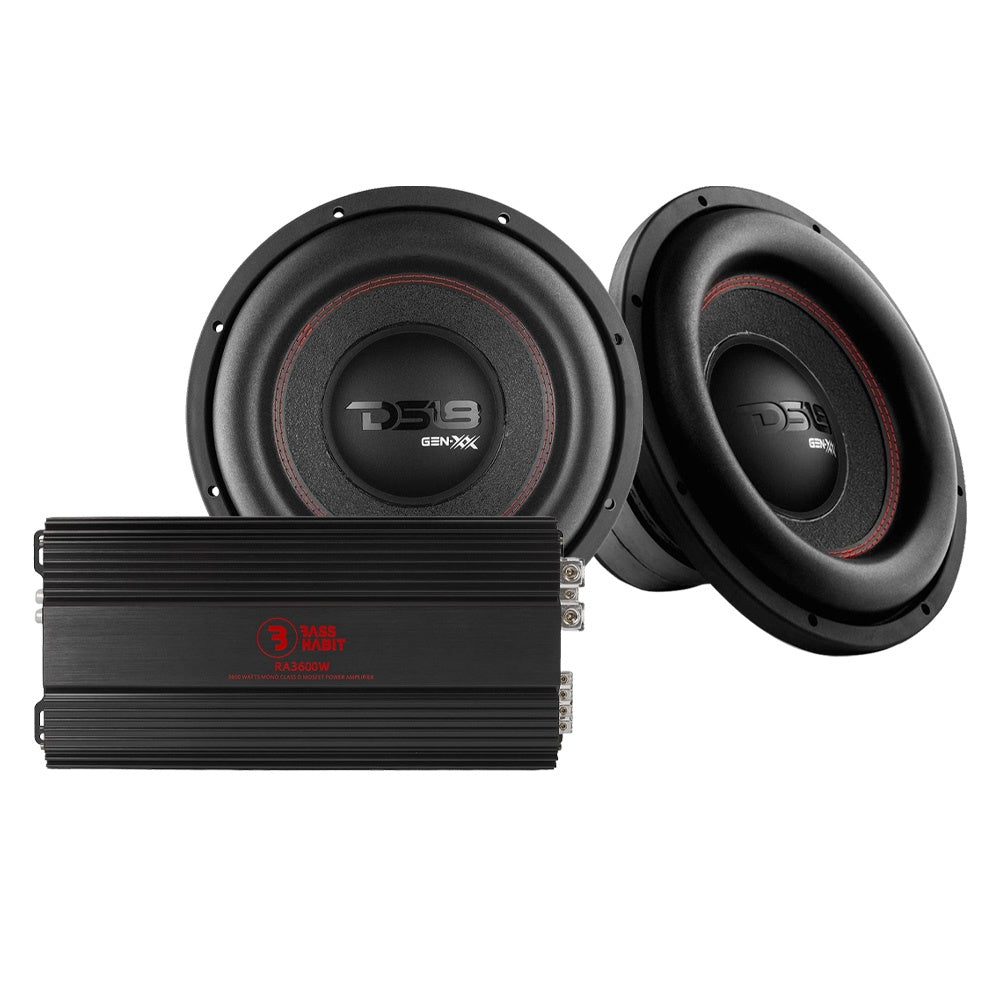 2-pack DS18 GEN-XX12.4DHE med Bass Habit RA3600W, 2x12 baspaket