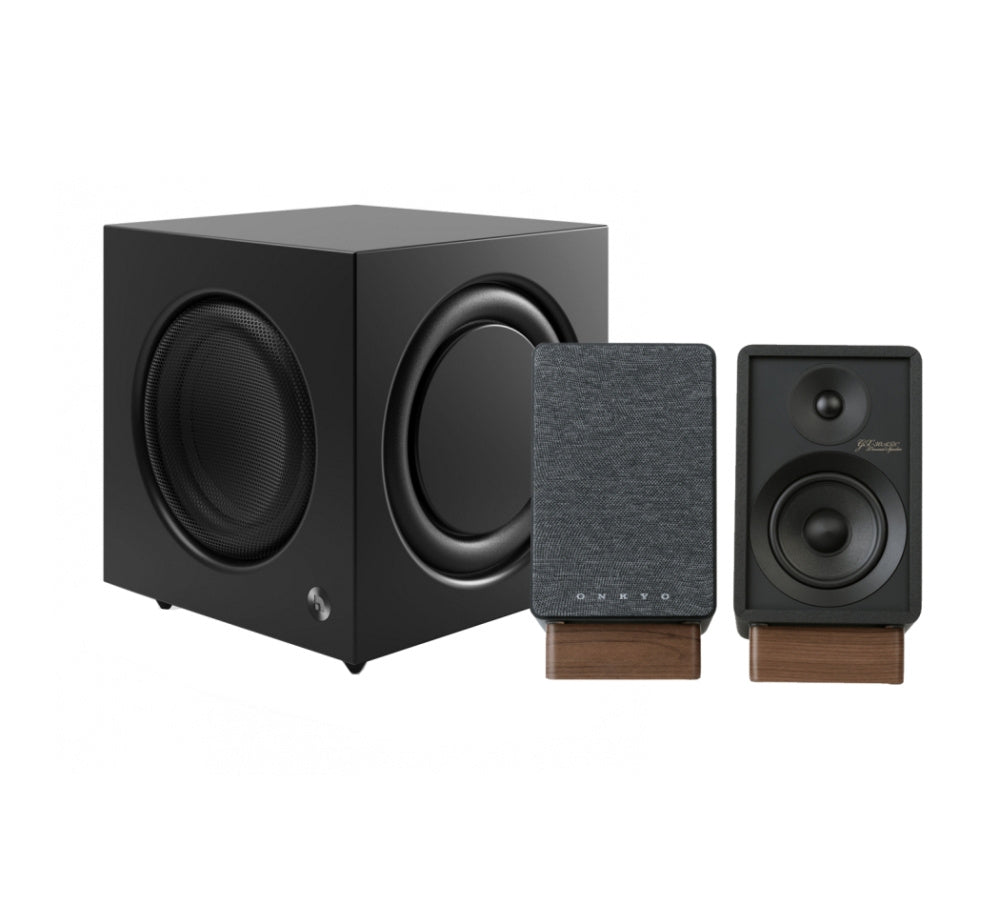 Onkyo GX-30ARC med Audio Pro SW-10 aktivt 2.1 högtalarpaket, svart