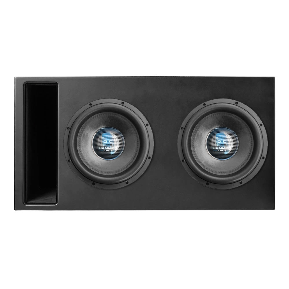 Portad 2x12 tums Comp-låda med 2st Hammer Tech HCU12D2
