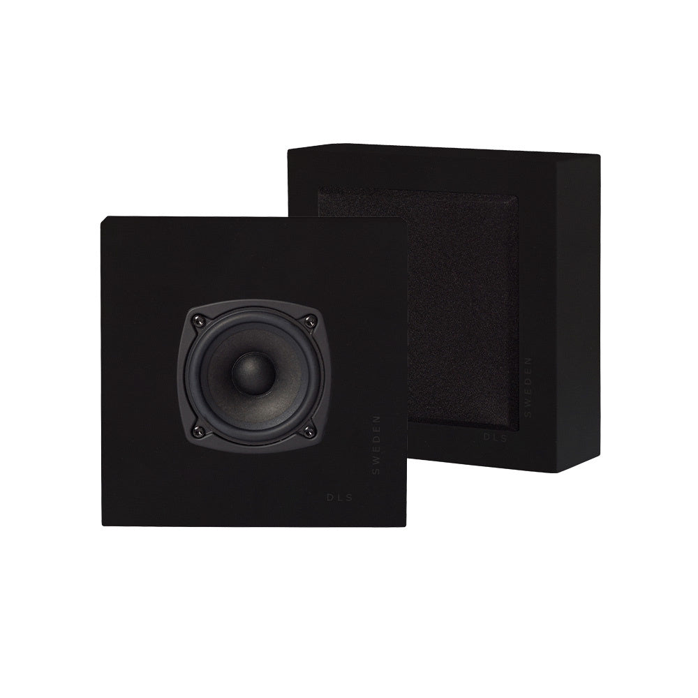2-pack DLS Flatbox Slim Mini vägghögtalare, mattsvart