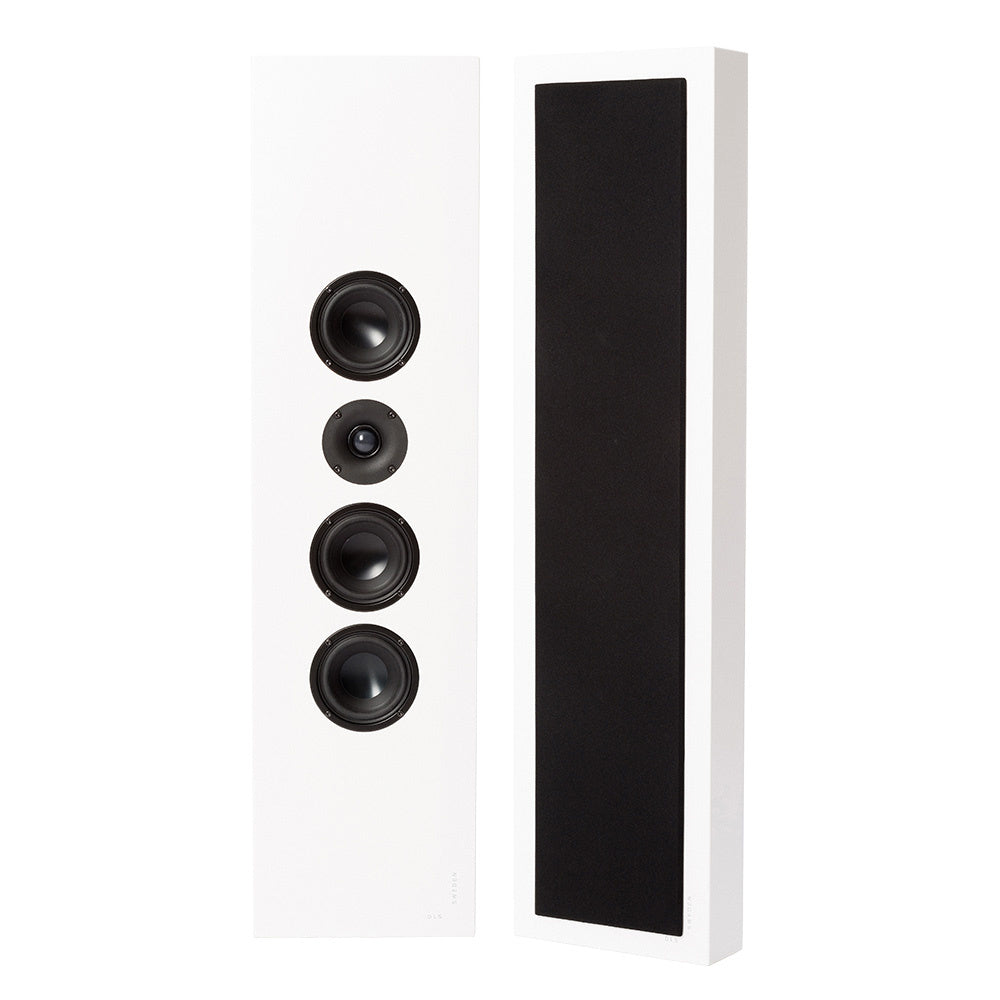 2-pack DLS Flatbox XXL on-wall högtalare, mattvitt