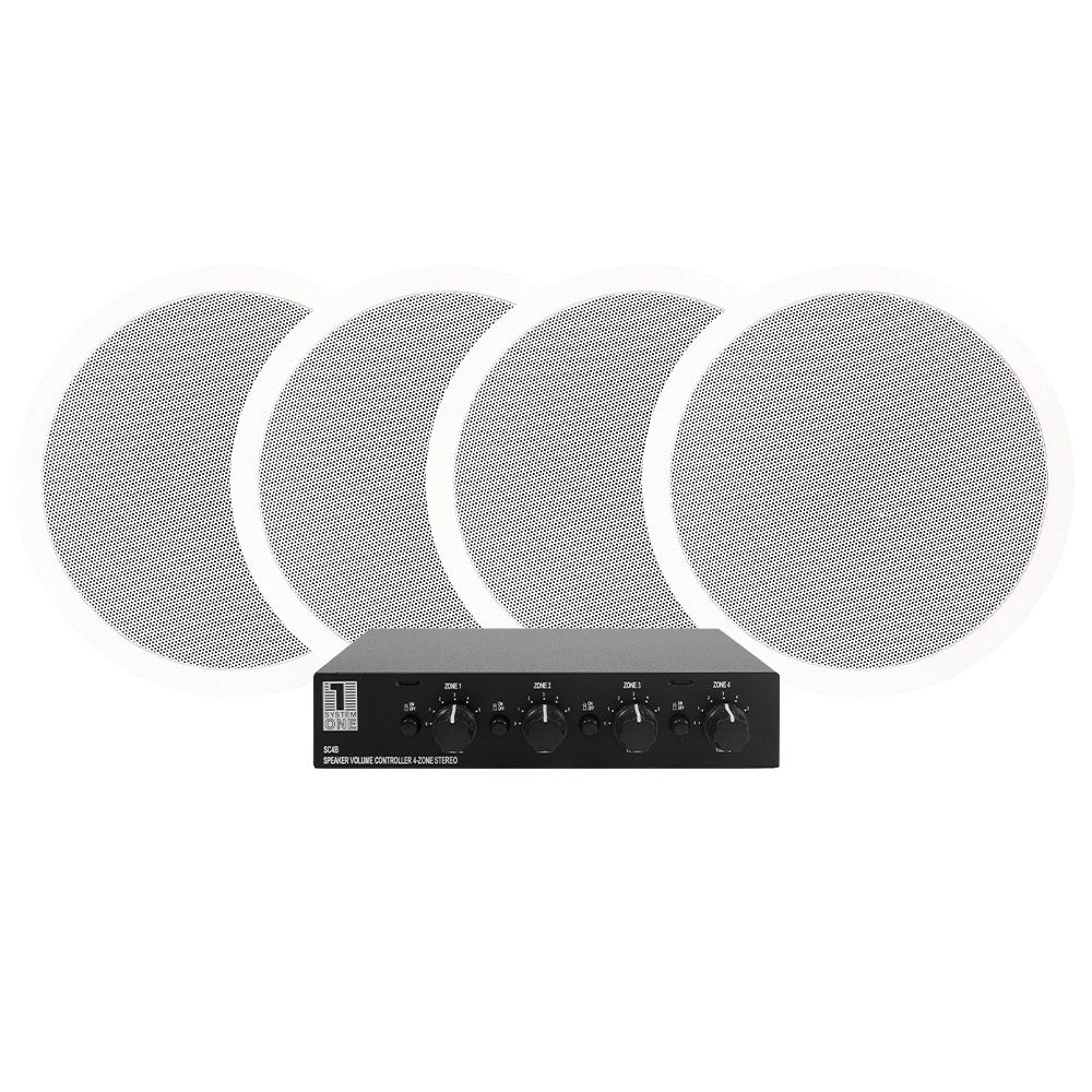 2 par DLS IC611, 6.5” inbyggnadshögtalare & System One SC4B