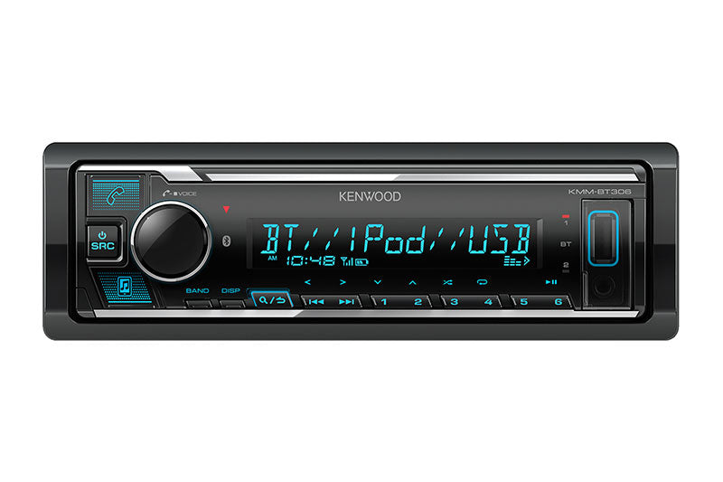 Kenwood KMM-BT309 & Bass Habit PLAY-högtalare, bilstereopaket